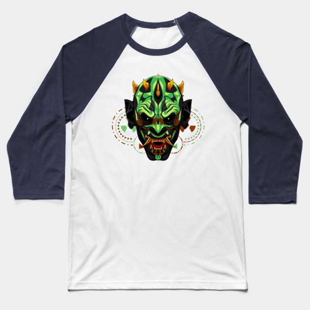 devil mask head Baseball T-Shirt by SHINIGAMII